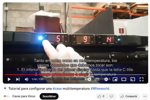 Tutorial para configurar una cava multitemperatura Wineworld YouTube - Cavas para vinos