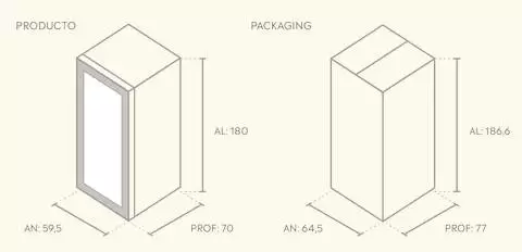 Winefroz Glass Edition GD 500 S 6 Medidas Winefroz Glass Door Edition GD 500 S